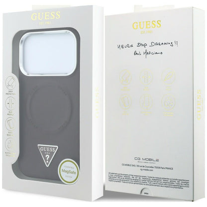 MagSafe-cover til Apple iPhone 18 Pro Max / 17 Pro Max, Guess, Triangle Logo, bordeauxfarvet