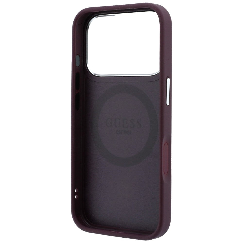 MagSafe-cover til Apple iPhone 18 Pro Max / 17 Pro Max, Guess, Triangle Logo, bordeauxfarvet