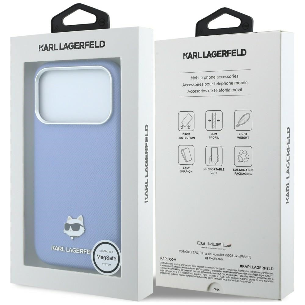 MagSafe-etui til Apple iPhone 18 Pro Max / 17 Pro Max, Karl Lagerfeld, Grained Choupette Head, Bleu