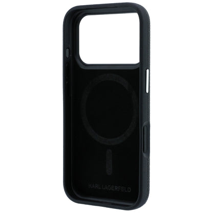 MagSafe Case for Apple iPhone 18 Pro Max / 17 Pro Max, Karl Lagerfeld, Grained Choupette Head Metal, Black