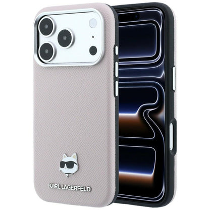 MagSafe-etui til Apple iPhone 18 Pro Max / 17 Pro Max, Karl Lagerfeld, Grained Choupette Head, Pink