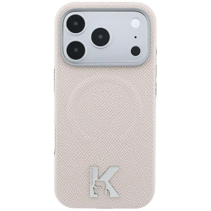 MagSafe-etui til Apple iPhone 18 Pro Max / 17 Pro Max, Karl Lagerfeld, Kornet Præget Ring, Beige