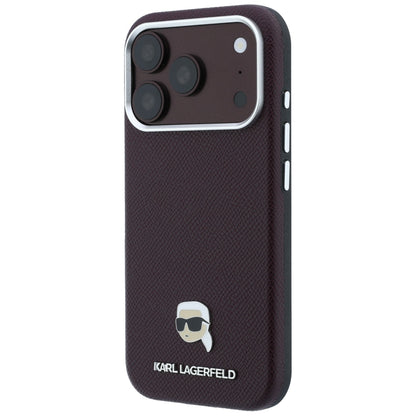 MagSafe-etui til Apple iPhone 18 Pro Max / 17 Pro Max, Karl Lagerfeld, Kornet Karl Head's Metal, Vinrød
