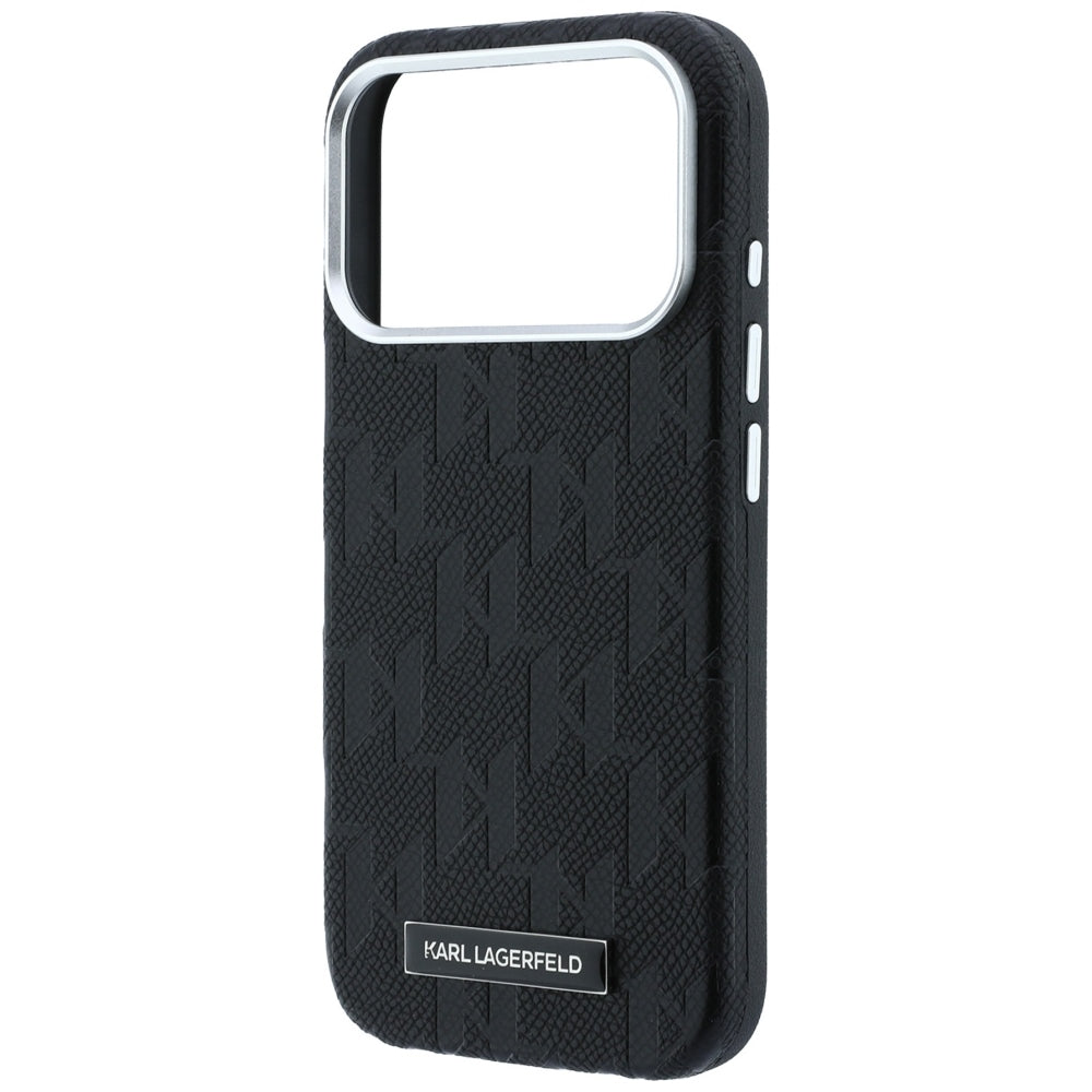 MagSafe-etui til Apple iPhone 18 Pro Max / 17 Pro Max, Karl Lagerfeld, Grained Mono Resin Logo, Sort