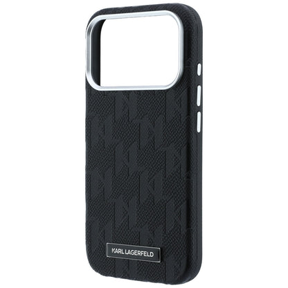 MagSafe-etui til Apple iPhone 18 Pro Max / 17 Pro Max, Karl Lagerfeld, Grained Mono Resin Logo, Sort