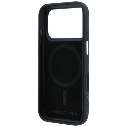 MagSafe-etui til Apple iPhone 18 Pro Max / 17 Pro Max, Karl Lagerfeld, Grained Mono Resin Logo, Sort