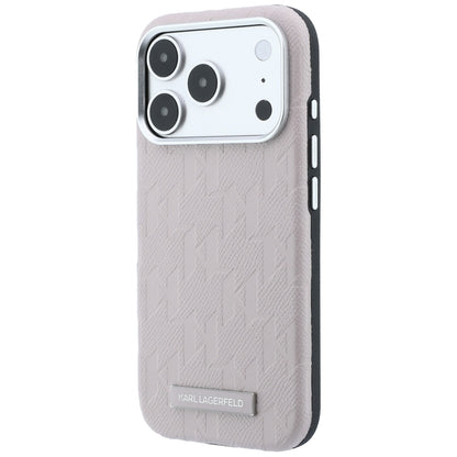 MagSafe-etui til Apple iPhone 18 Pro Max / 17 Pro Max, Karl Lagerfeld, Grained Mono Resin Logo, Pink