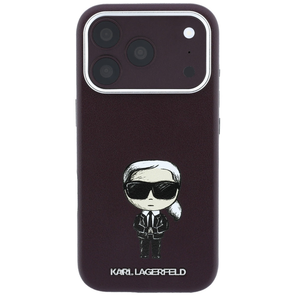 MagSafe-etui til Apple iPhone 18 Pro Max / 17 Pro Max, Karl Lagerfeld, HC SW Ikonik, Vinrød