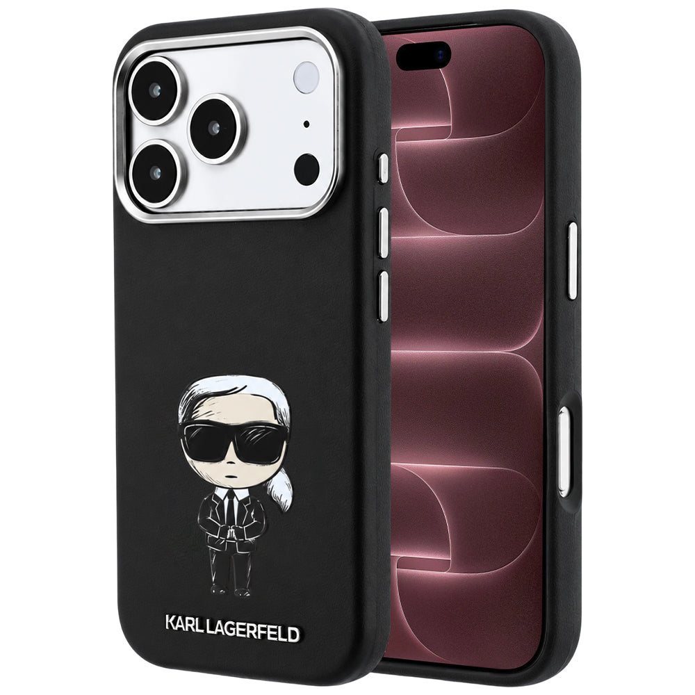 MagSafe-etui til Apple iPhone 18 Pro Max / 17 Pro Max, Karl Lagerfeld, Ikonik Sketch, Sort