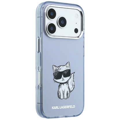 MagSafe-etui til Apple iPhone 18 Pro Max / 17 Pro Max, Karl Lagerfeld, IML Choupette Body Sketch Print, Blå