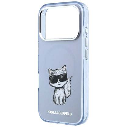 MagSafe-etui til Apple iPhone 18 Pro Max / 17 Pro Max, Karl Lagerfeld, IML Choupette Body Sketch Print, Blå