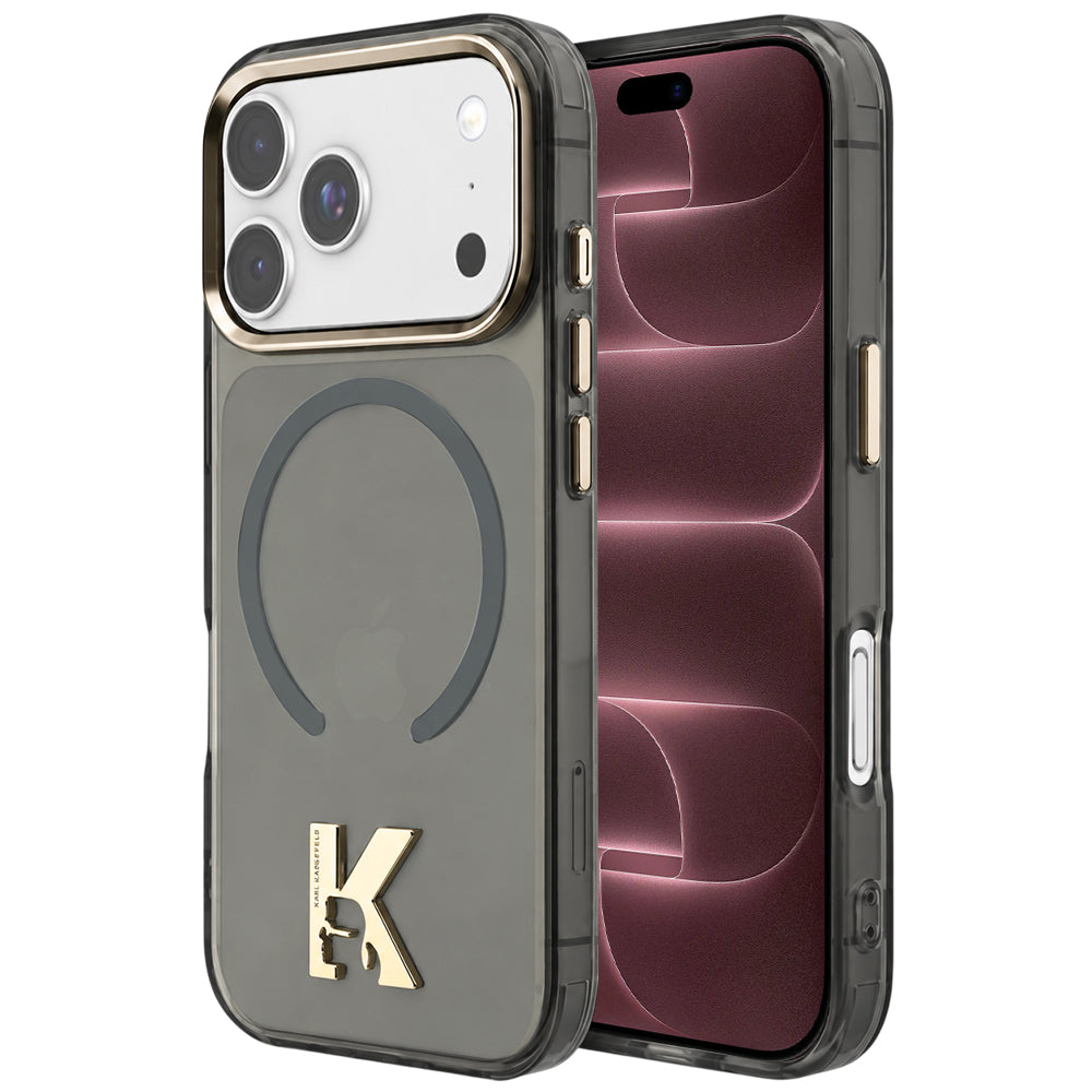 MagSafe-cover til Apple iPhone 18 Pro Max / 17 Pro Max, Karl Lagerfeld, IML Karl Head-logo, sort