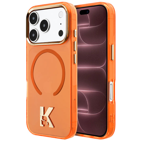 MagSafe-cover til Apple iPhone 18 Pro Max / 17 Pro Max, Karl Lagerfeld, IML Karl Head-logo, orange