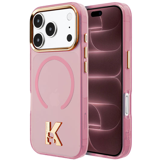 MagSafe-cover til Apple iPhone 18 Pro Max / 17 Pro Max, Karl Lagerfeld, IML Karl Head-logo, pink