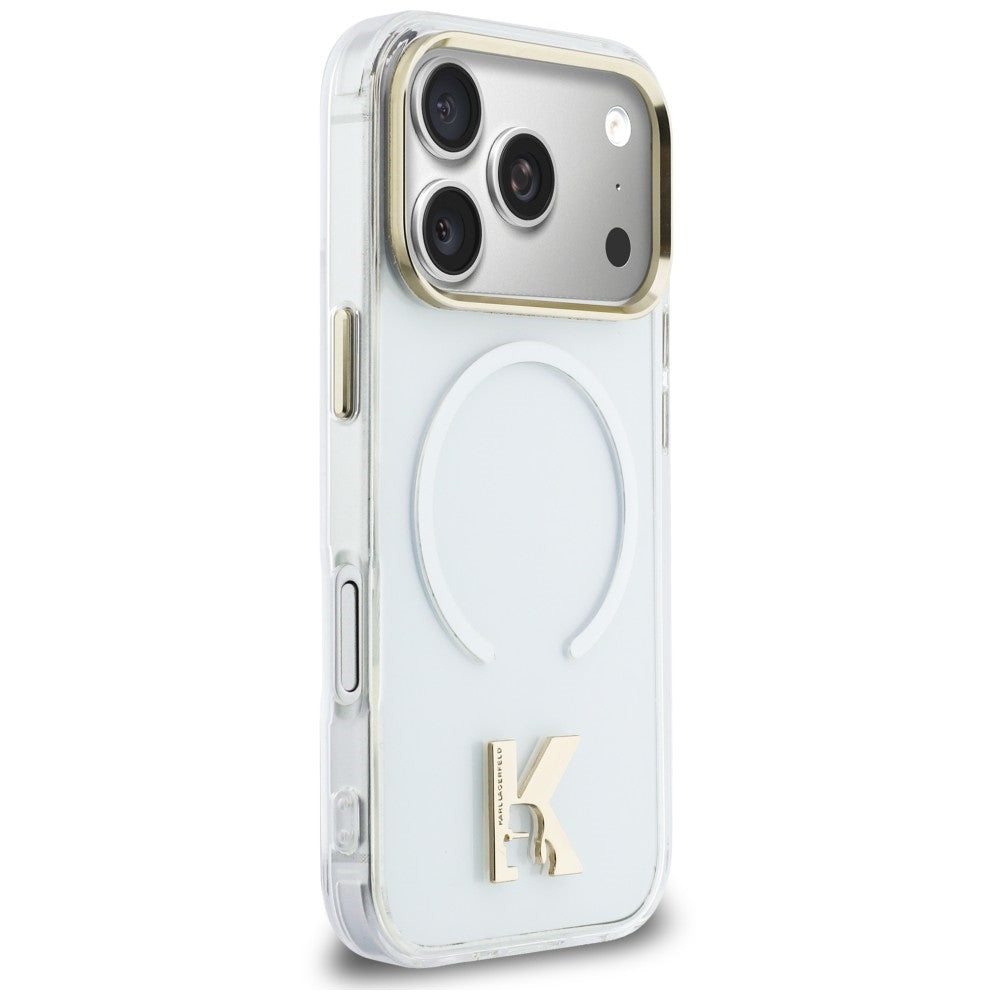 MagSafe Case for Apple iPhone 18 Pro Max / 17 Pro Max, Karl Lagerfeld, IML Karl Head Logo, Transparent