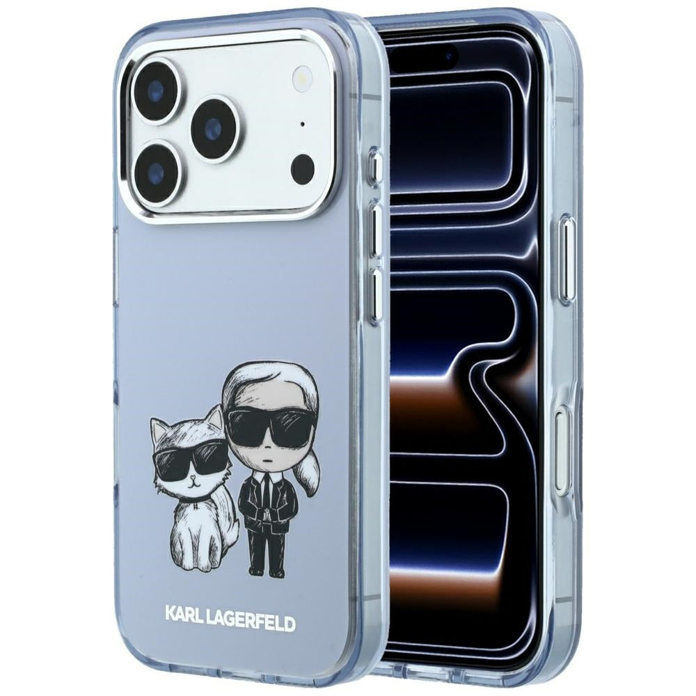 MagSafe-etui til Apple iPhone 18 Pro Max / 17 Pro Max, Karl Lagerfeld, IML KC Bodies Sketch Print, Blå