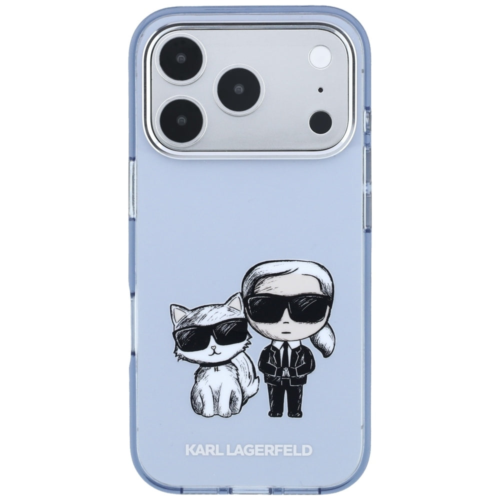 MagSafe-etui til Apple iPhone 18 Pro Max / 17 Pro Max, Karl Lagerfeld, IML KC Bodies Sketch Print, Blå