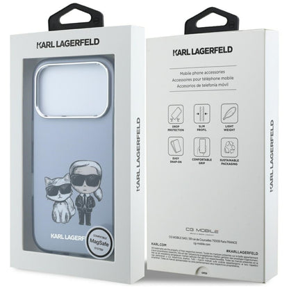 MagSafe-etui til Apple iPhone 18 Pro Max / 17 Pro Max, Karl Lagerfeld, IML KC Bodies Sketch Print, Blå