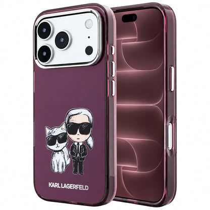 MagSafe-etui til Apple iPhone 18 Pro Max / 17 Pro Max, Karl Lagerfeld, IML KC Bodies Sketch Print, Vinrød