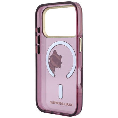 MagSafe-etui til Apple iPhone 18 Pro Max / 17 Pro Max, Karl Lagerfeld, IML Peekaboo Print og metalramme, Vinrød