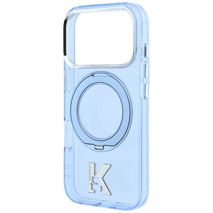 MagSafe-etui til Apple iPhone 18 Pro Max / 17 Pro Max, Karl Lagerfeld, IML Ring Stand Kameo Metal, Blå