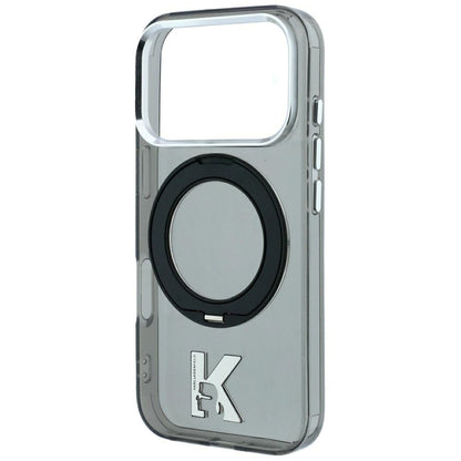 MagSafe-etui til Apple iPhone 18 Pro Max / 17 Pro Max, Karl Lagerfeld, IML Ring Stand Kameo Metal, Sort