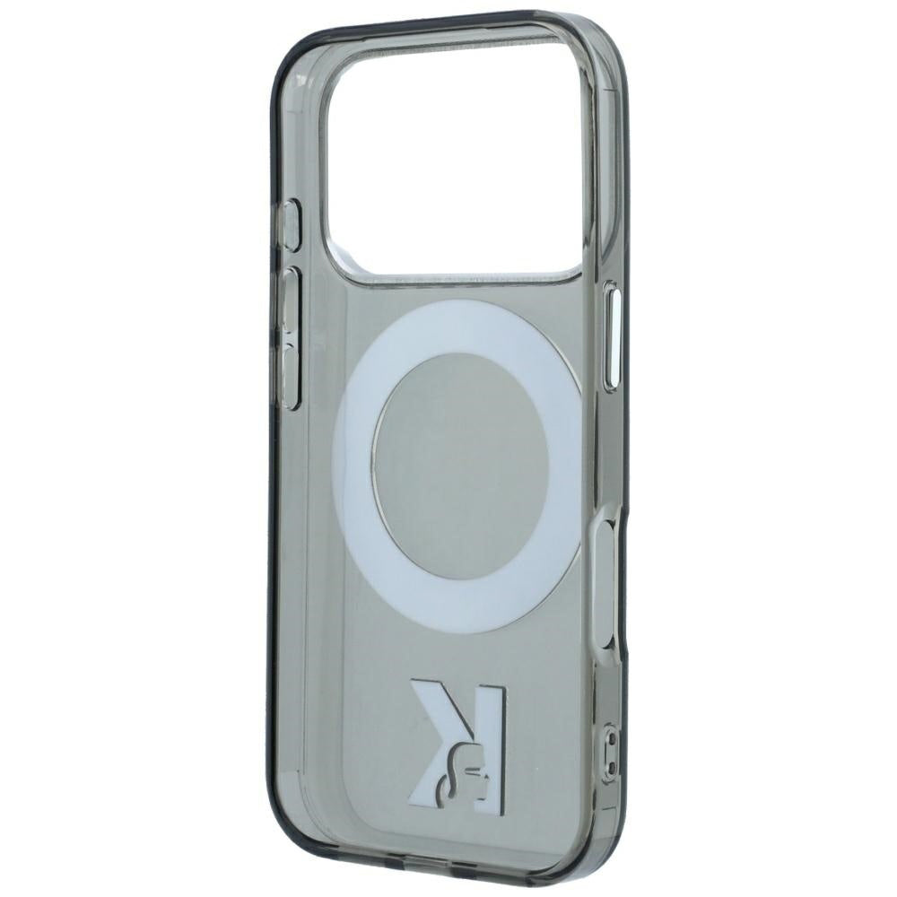 MagSafe-etui til Apple iPhone 18 Pro Max / 17 Pro Max, Karl Lagerfeld, IML Ring Stand Kameo Metal, Sort
