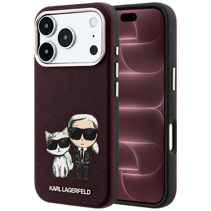 MagSafe-etui til Apple iPhone 18 Pro Max / 17 Pro Max, Karl Lagerfeld, KC Bodies Sketch, Vinrød