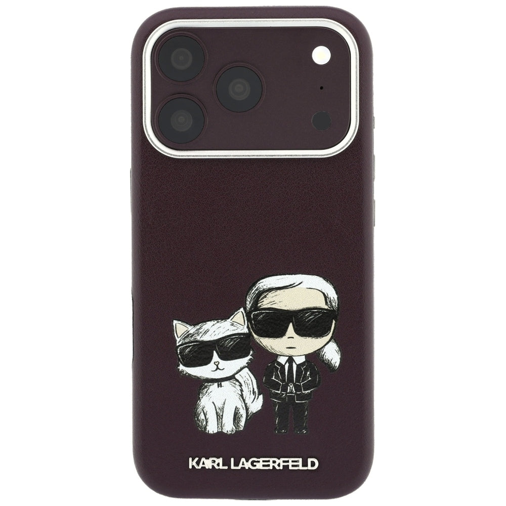 MagSafe-etui til Apple iPhone 18 Pro Max / 17 Pro Max, Karl Lagerfeld, KC Bodies Sketch, Vinrød