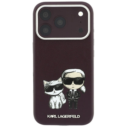 MagSafe-etui til Apple iPhone 18 Pro Max / 17 Pro Max, Karl Lagerfeld, KC Bodies Sketch, Vinrød
