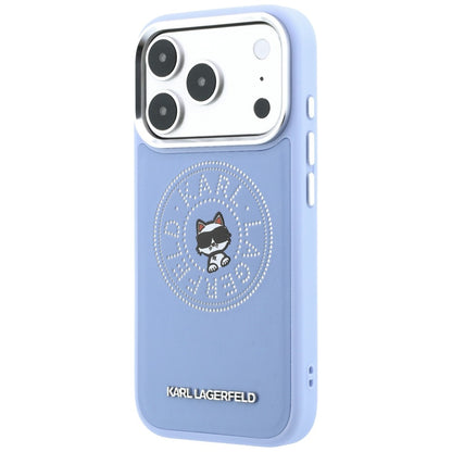 MagSafe Case for Apple iPhone 18 Pro Max / 17 Pro Max, Karl Lagerfeld, Point and Choupette Sketch, Blue