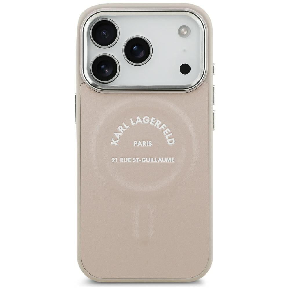 MagSafe-etui til Apple iPhone 18 Pro Max / 17 Pro Max, Karl Lagerfeld, Ring Karl RSG Logo, Lyserød