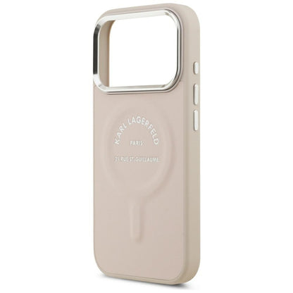 MagSafe-etui til Apple iPhone 18 Pro Max / 17 Pro Max, Karl Lagerfeld, Ring Karl RSG Logo, Lyserød