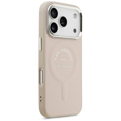 MagSafe-etui til Apple iPhone 18 Pro Max / 17 Pro Max, Karl Lagerfeld, Ring Karl RSG Logo, Lyserød