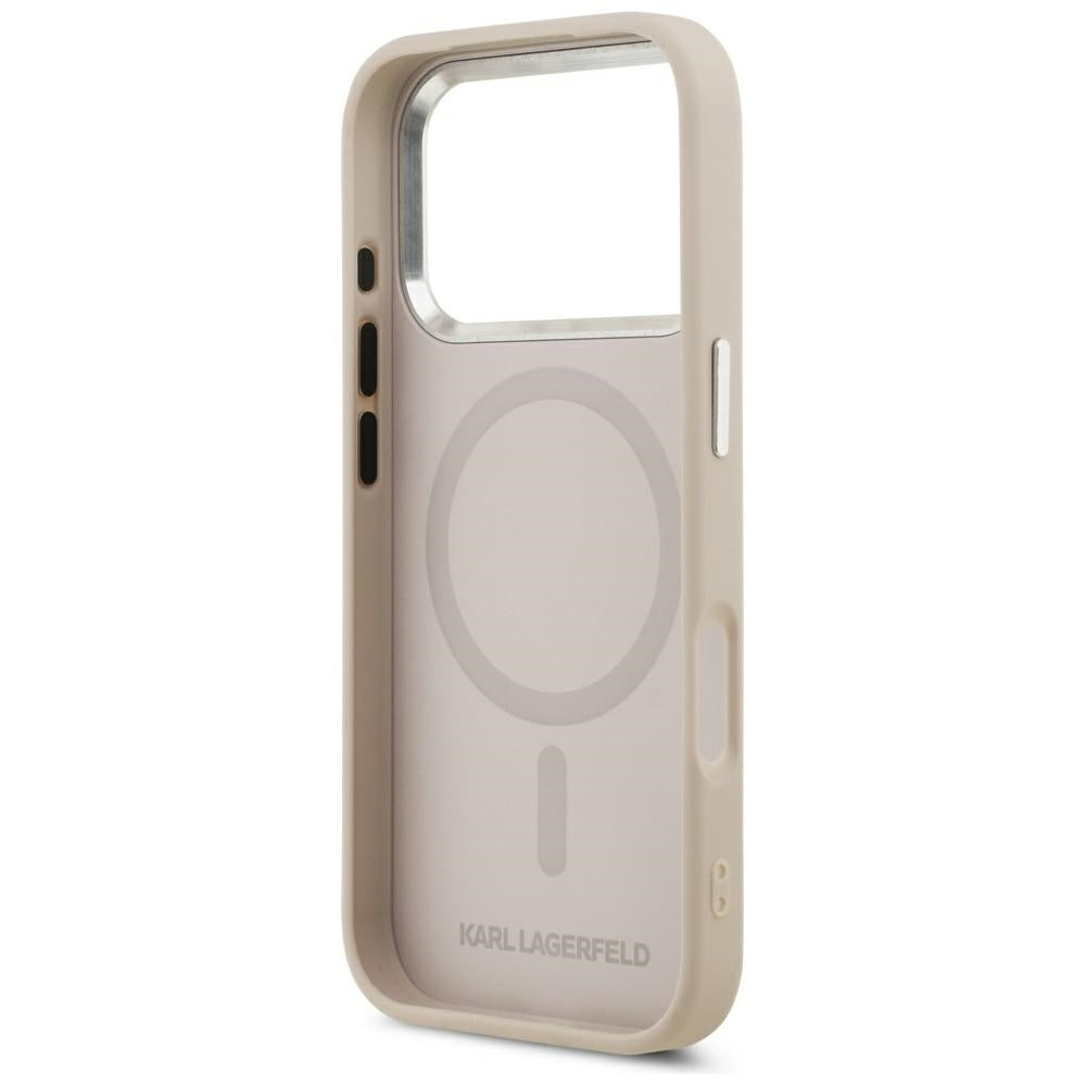 MagSafe-etui til Apple iPhone 18 Pro Max / 17 Pro Max, Karl Lagerfeld, Ring Karl RSG Logo, Lyserød
