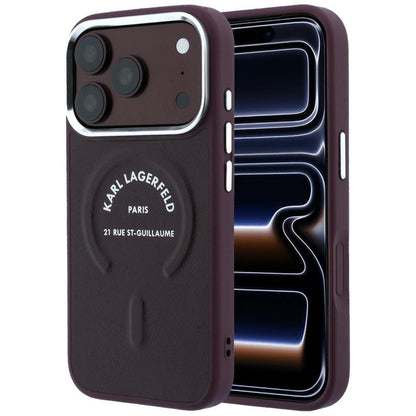 MagSafe-etui til Apple iPhone 18 Pro Max / 17 Pro Max, Karl Lagerfeld, Ring Karl RSG Logo, Vinrød