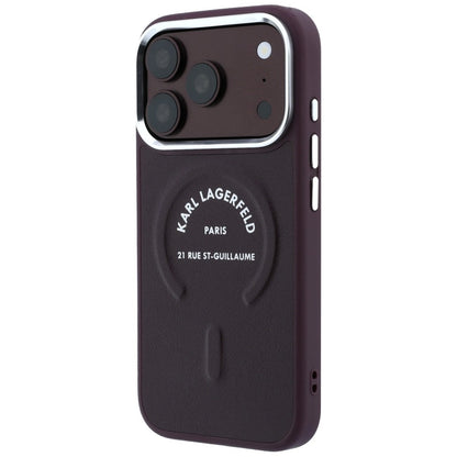MagSafe-etui til Apple iPhone 18 Pro Max / 17 Pro Max, Karl Lagerfeld, Ring Karl RSG Logo, Vinrød