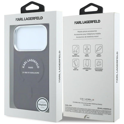 MagSafe-etui til Apple iPhone 18 Pro Max / 17 Pro Max, Karl Lagerfeld, Ring Karl RSG Logo, Vinrød
