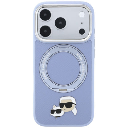 MagSafe-etui til Apple iPhone 18 Pro Max / 17 Pro Max, Karl Lagerfeld, Ring Stand 360 Karl & Choupette Pin, Bleu
