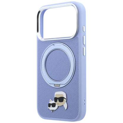 MagSafe-etui til Apple iPhone 18 Pro Max / 17 Pro Max, Karl Lagerfeld, Ring Stand 360 Karl & Choupette Pin, Bleu