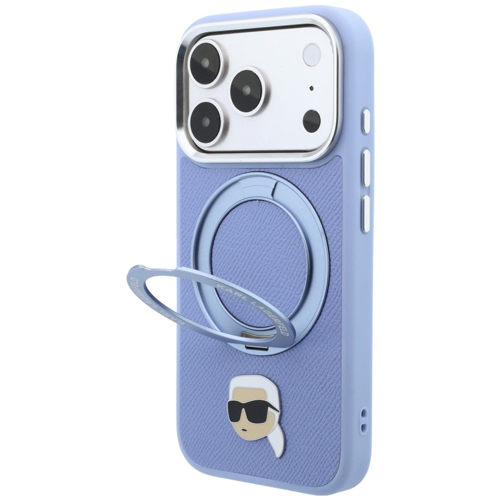 MagSafe-cover til Apple iPhone 18 Pro Max / 17 Pro Max, Karl Lagerfeld, Ring Stand 360 Karl Pin, blå