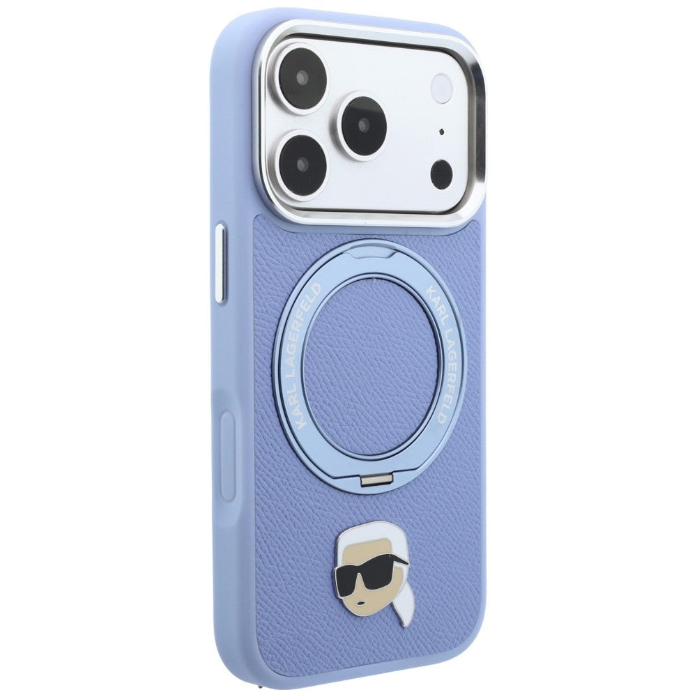 MagSafe-cover til Apple iPhone 18 Pro Max / 17 Pro Max, Karl Lagerfeld, Ring Stand 360 Karl Pin, blå