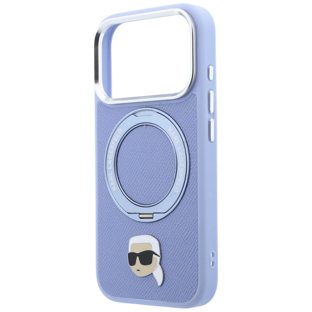 MagSafe-cover til Apple iPhone 18 Pro Max / 17 Pro Max, Karl Lagerfeld, Ring Stand 360 Karl Pin, blå