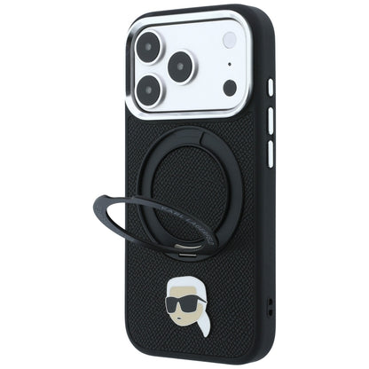 MagSafe-cover til Apple iPhone 18 Pro Max / 17 Pro Max, Karl Lagerfeld, Ring Stand 360 Karl Pin, sort