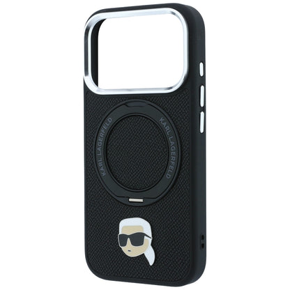 MagSafe-cover til Apple iPhone 18 Pro Max / 17 Pro Max, Karl Lagerfeld, Ring Stand 360 Karl Pin, sort
