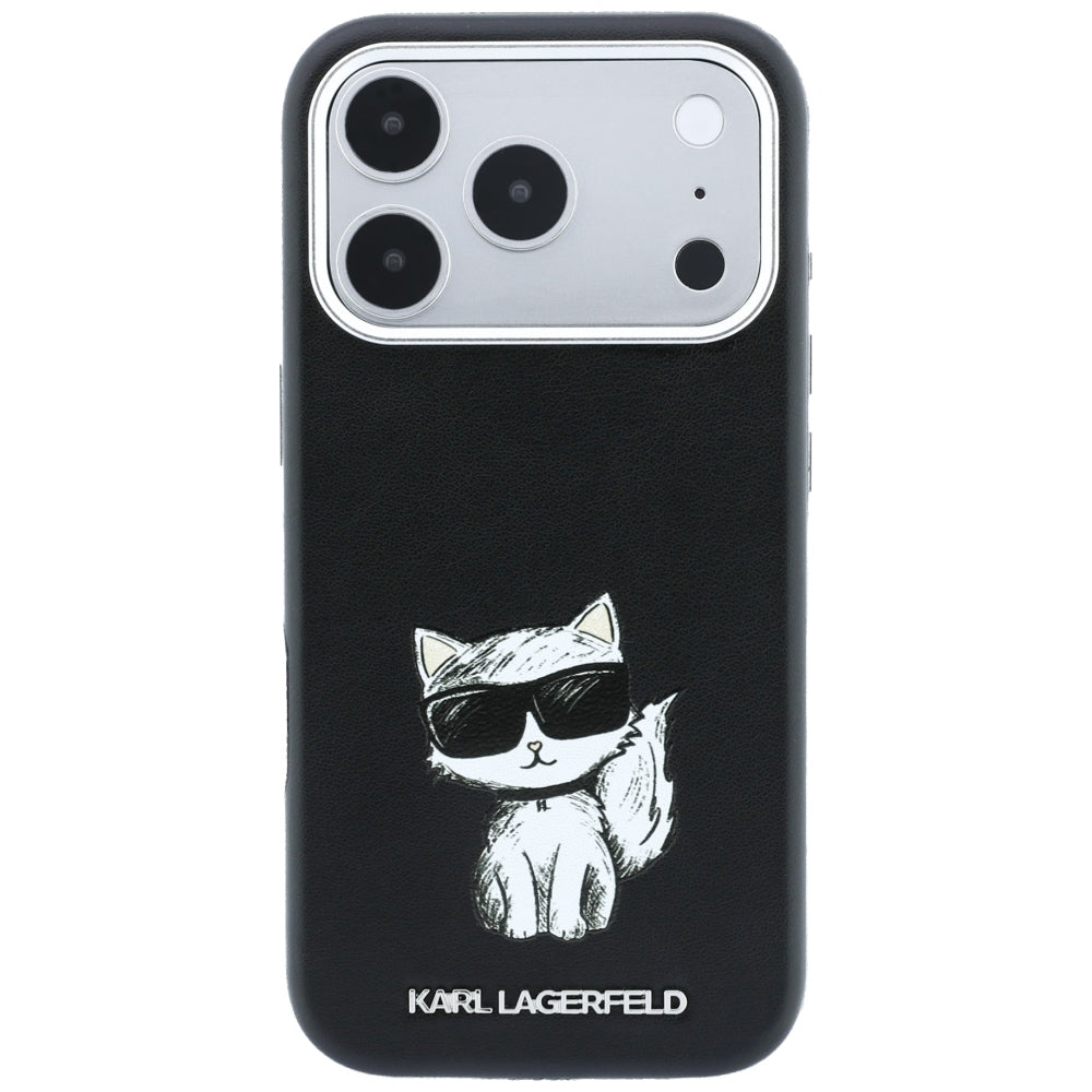 MagSafe-etui til Apple iPhone 18 Pro Max / 17 Pro Max, Karl Lagerfeld, Smooth Choupette Sketch, Sort