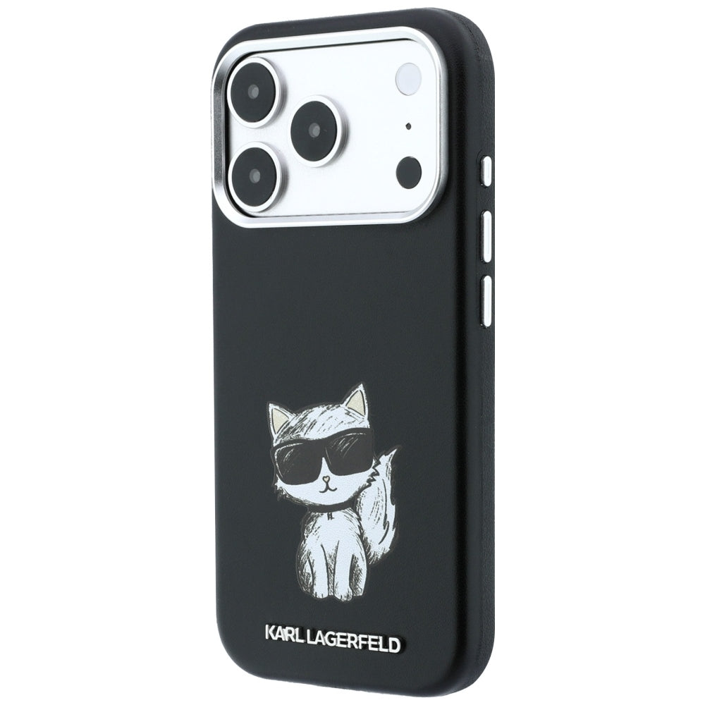 MagSafe-etui til Apple iPhone 18 Pro Max / 17 Pro Max, Karl Lagerfeld, Smooth Choupette Sketch, Sort
