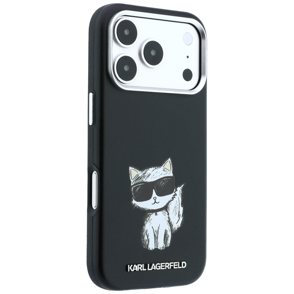 MagSafe-etui til Apple iPhone 18 Pro Max / 17 Pro Max, Karl Lagerfeld, Smooth Choupette Sketch, Sort