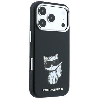 MagSafe-etui til Apple iPhone 18 Pro Max / 17 Pro Max, Karl Lagerfeld, Smooth Choupette Sketch, Sort