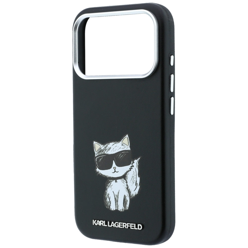 MagSafe-etui til Apple iPhone 18 Pro Max / 17 Pro Max, Karl Lagerfeld, Smooth Choupette Sketch, Sort